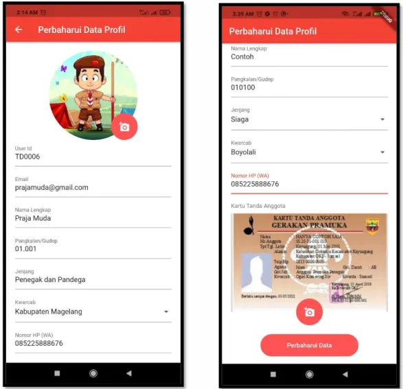Gambar 12-13. Halaman Pembaharuan Data Profil 