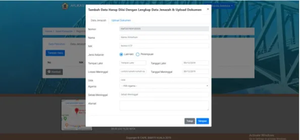 Gambar 1.9 Menu Halaman Registrasi – Data Upload Dokumen 