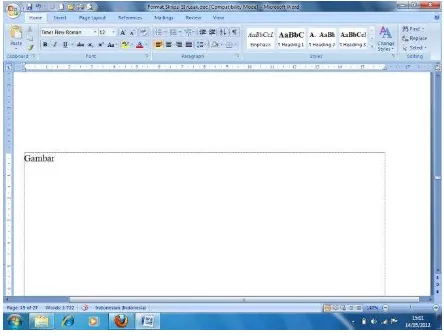 Gambar II.1. Tampilan Microsoft Word (Sumber : nama pengarang ; tahun terbit) 