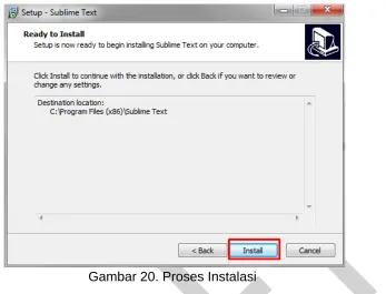 Gambar 20. Proses Instalasi 