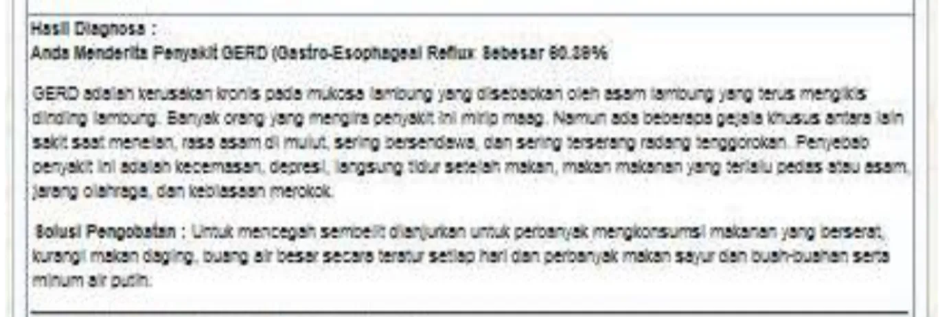 Gambar 5  Hasil Diagnosa 