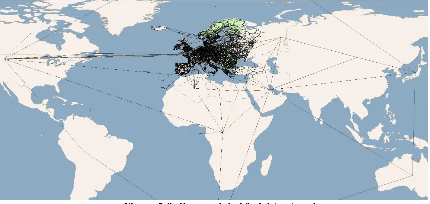 Figure 2-8. Coarse global freight network. 