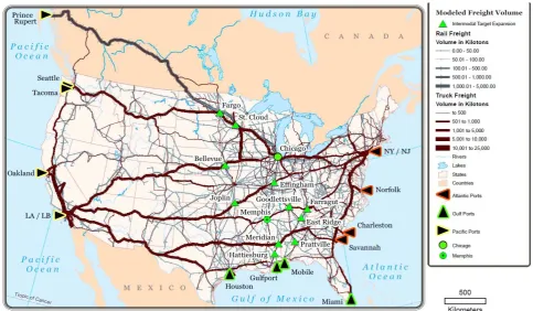 Figure 8.  Economic Analysis. All Freight Analysis Framework 3 (FAF3) zones with volume by number of FAF3 zones in the State