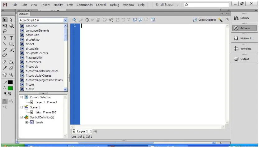 Gambar 2.5 Panel Action Script