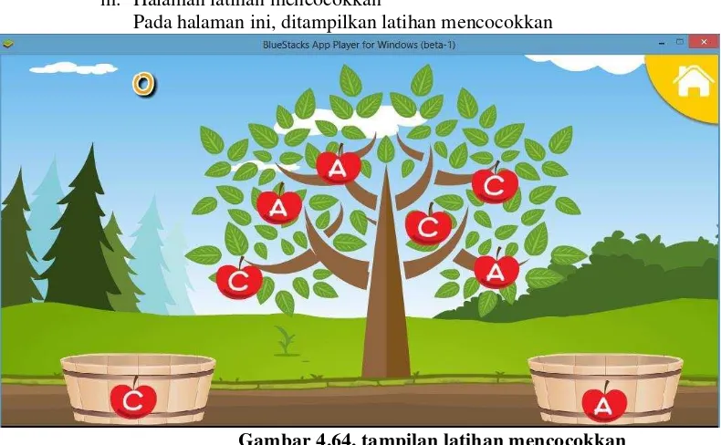 Gambar 4.64. tampilan latihan mencocokkan 