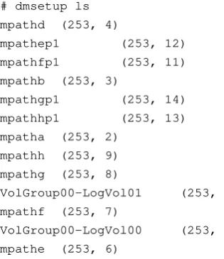 Table Useful multipath Command Options [p. 77] describes some options of the multipath