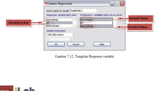 Gambar 7.12. Tampilan Response variable 