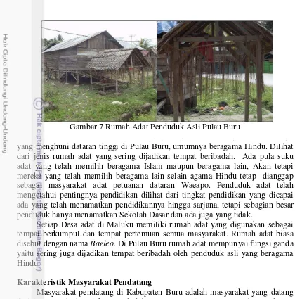 Gambar 7 Rumah Adat Penduduk Asli Pulau Buru 