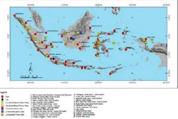 Gambar 1. Peta Persebaran uranium di Indonesia  Proses  identifikasi  bijih  uranium 