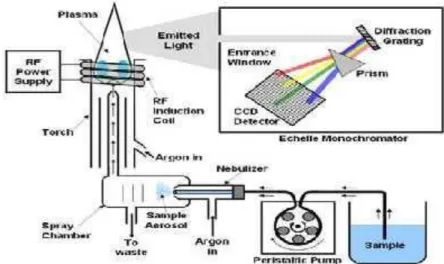 Gambar 2. Skema Alat ICP AES Plasma 40  Langkah  pengukuran  yang 