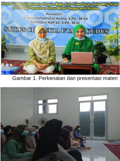 Gambar 2. Perkenalan dan presentasi materi 
