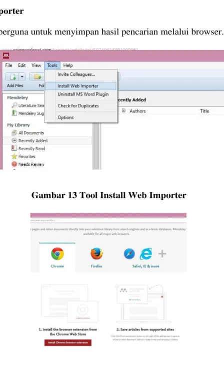 Gambar 13 Tool Install Web Importer 