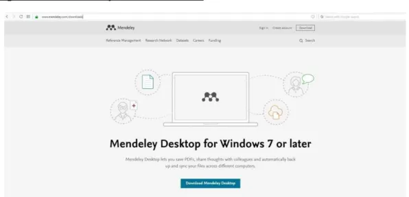 Gambar 1 Tampilan Web Mendeley 