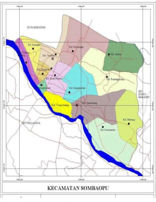 Gambar 4. Peta Lokasi kecamatan Somba Opu  