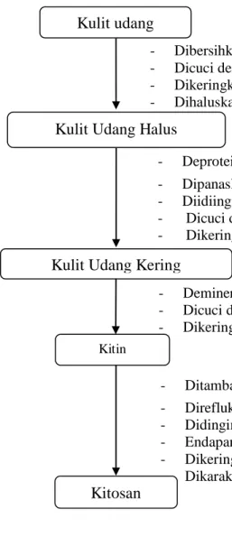 Gambar 3.3  Pembuatan Kitosan Kulit udang 