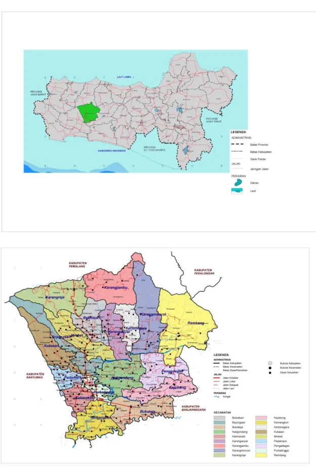 Gambar 2.1.  Peta Kabupaten Purbalingga 