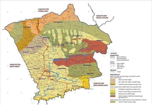 Gambar 2.5.  Peta Hidrogeologi Kabupaten Purbalingga 