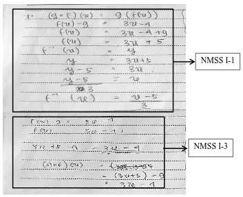 Gambar 4.4 Hasil Jawaban Subjek NMSS Soal nomor 1 