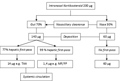 Gambar 8. Metabolisme 200 μg MF, FP, Bud dan TAA. 
