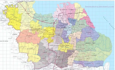 Gambar 1. Peta Kota Surabaya 