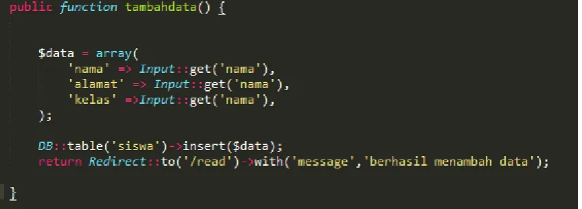 gambar dibawah ini : , input not found , db notfound , redirect not found  