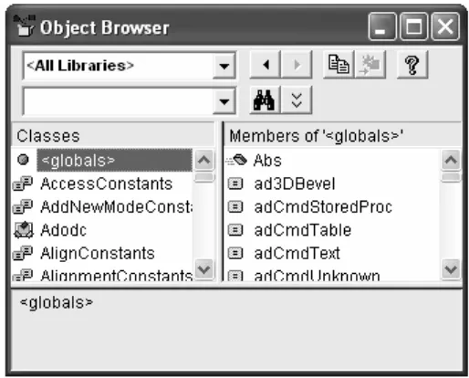 Gambar 1.18 Tampilan Object Browser 