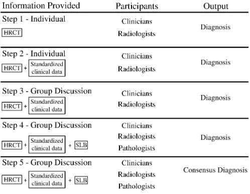 Figure 1. Schematic representation of the information presented toeach of the participants at each step of the study
