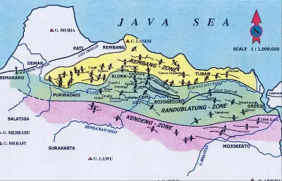 Gambar 2. Cekungan Jawa Timur Utara (van Bemmelen, 1949 di dalam H. Pringgoprawiro dan Sukido, 2012) 