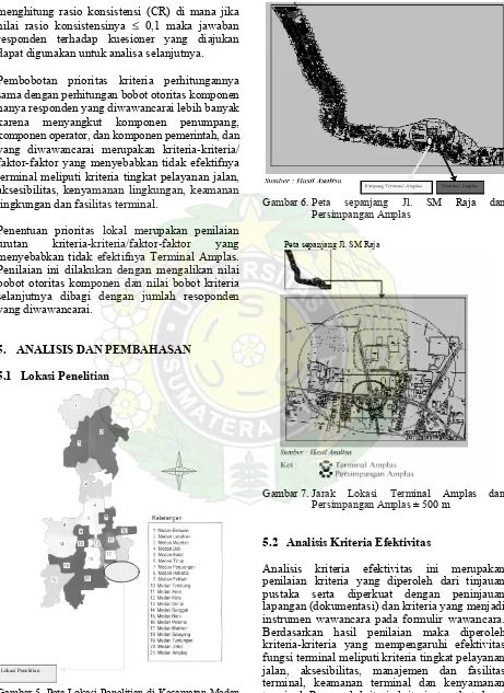 Gambar 5. Peta Lokasi Penelitian di Kecamatan Medan  Amplas 