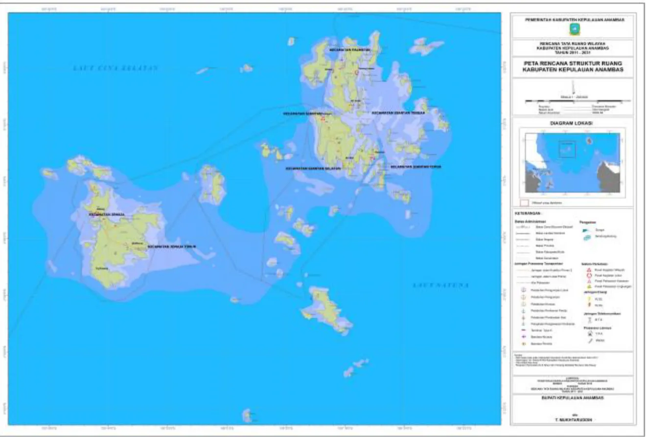 Gambar 2.2 Peta Rencana Struktur Ruang Kabupaten Kepulauan Anambas 