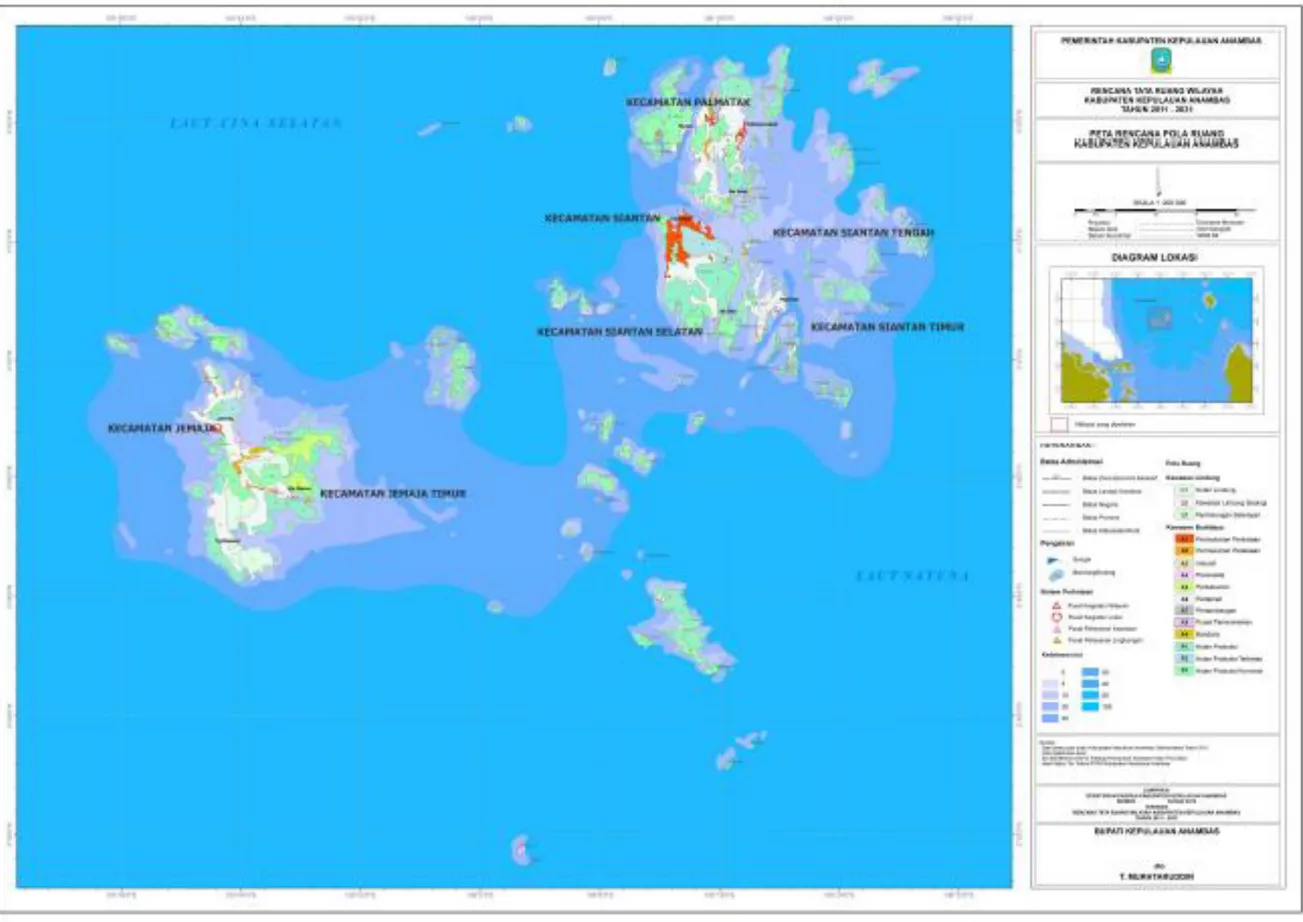 Gambar 2.3 Peta Rencana Pola Ruang Kabupaten Kepulauan Anambas 