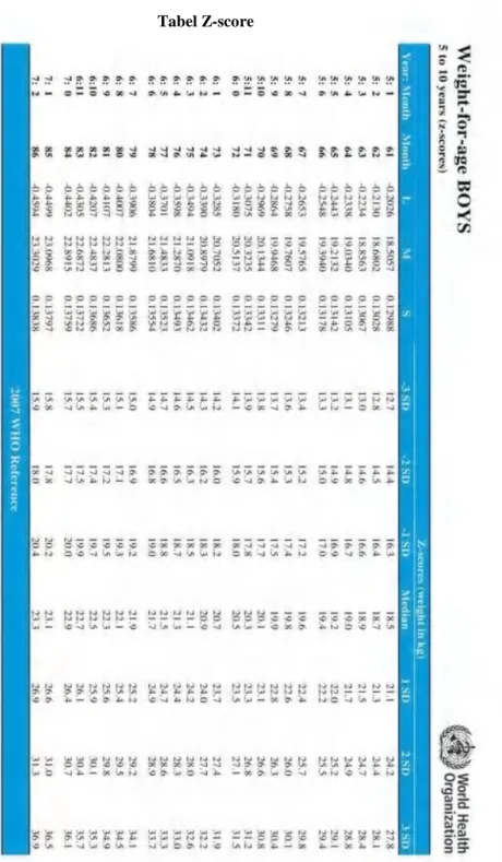 Tabel Z-score