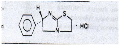 Gambar 5. Struktur kimia levamisol hidrokhlorit (Sumber : Csaky & Barnes, 1984) 