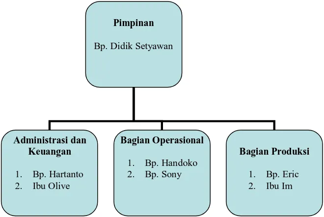 Gambar 4.2. Bagan Struktur Organisasi Deni Nursery And Gardening 