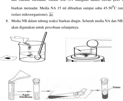 Gambar 3. Pembuatan media agar 