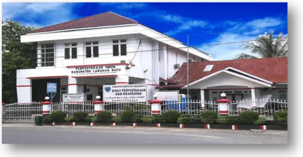 Gambar  3.2.  Gedung  Dinas  Perpustakaan  dan  Kearsipan  Kabupaten  Labuhanbatu. 