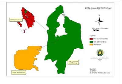 Gambar 1.  Peta Lokasi Penelitian Figure 1. Map of Study Site 