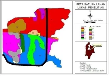 Gambar 2. Peta satuan lahan 