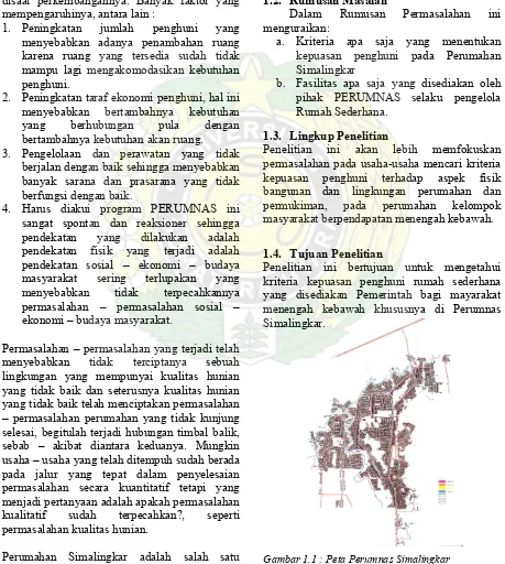 Gambar 1.1 : Peta Perumnas Simalingkar  Sumber: Kecamatan Dalam Angka Kota Medan  