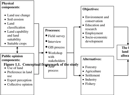 Figure 1.1.  Conceptual framework of the study • AHP 