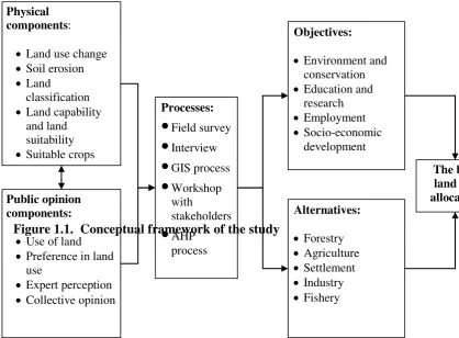 Figure 1.1.  Conceptual framework of the study • AHP 