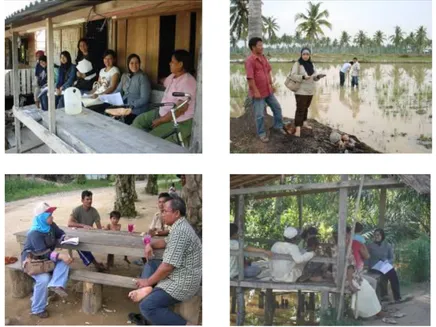 Figure 3.1.  Interview activity with farmer in Besitang Watershed 