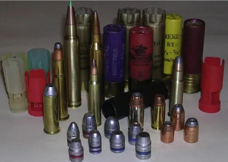 Figure 3. The tremendous variety of caliber, projectile composition or construction, and variable volumes of propellant and casings available for the modern firearm.12  