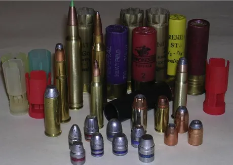 Figure 3. The tremendous variety of caliber, projectile composition or construction, and variable volumes of propellant and casings available for the modern firearm.12  