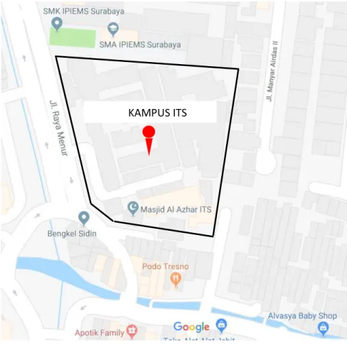 Gambar 1.3 Peta Lokasi KAMPUS ITS 
