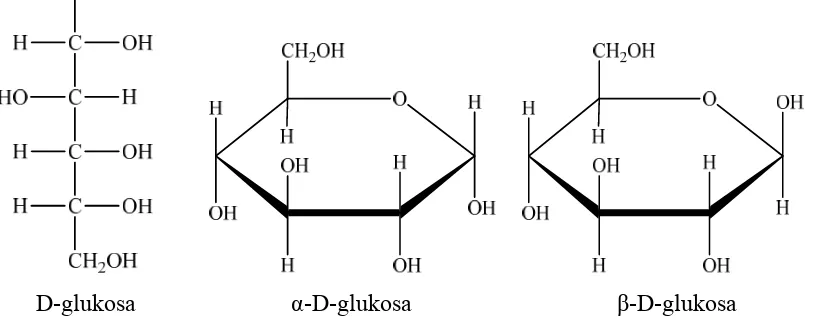 Gambar 2.1  Struktur Dari Glukosa 