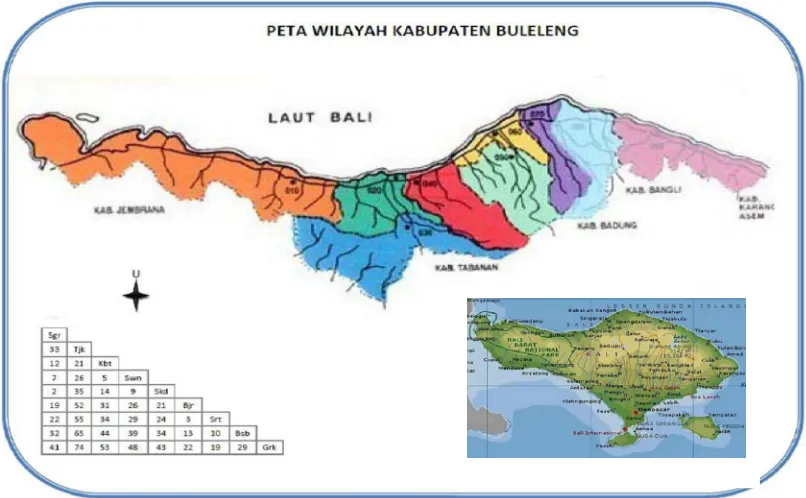 Gambar 1 : Peta Wilayah Kabupaten Buleleng 