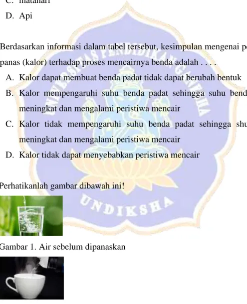 Gambar 2. Air setelah dipanaskan 