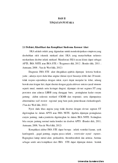 BAB II TINJAUAN PUSTAKA 2.1 Definisi, Klasifikasi Dan Komplikasi ...