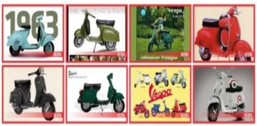 Gambar 1.1 Perkembangan bentuk dan model vespa  